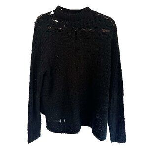 Distressed Black Sweater, grunge sweater